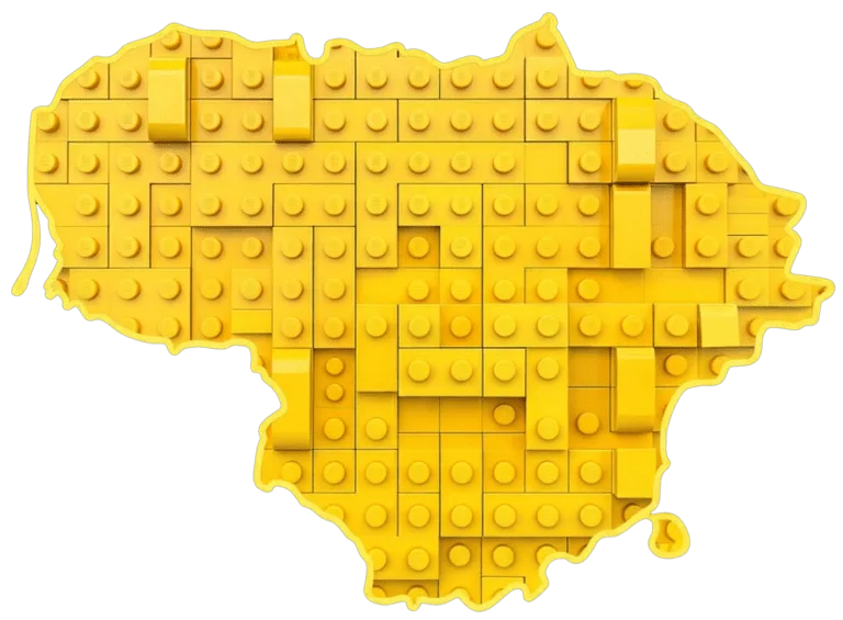Lego lietuvos žemėlapis, kur vedame mokymus.